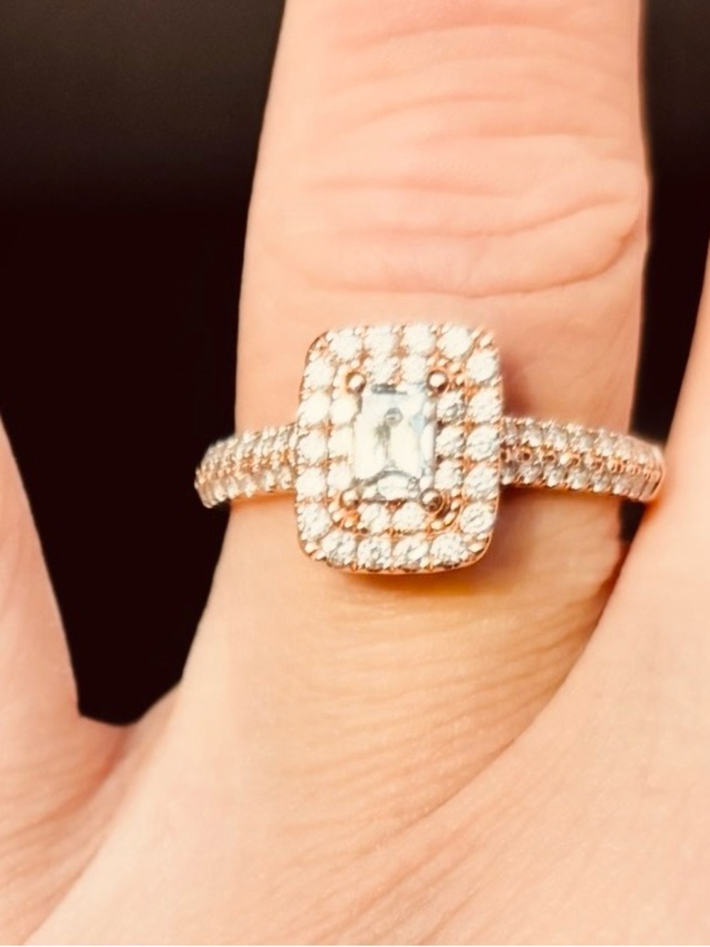 THE LEO Diamond 14K Rose Gold Bridal Set 1.25 CTW Size 7